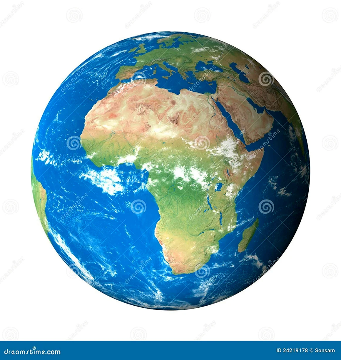 Африка на макете земли