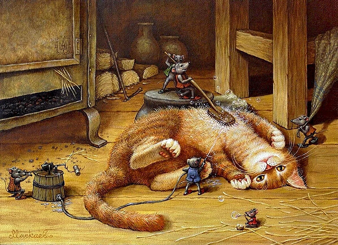 Александр Маскаев картины коты