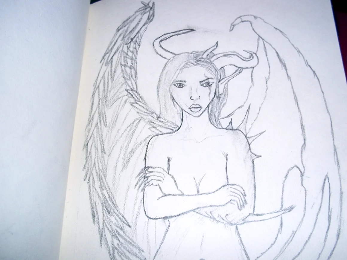 Ангел или демон для срисовки
