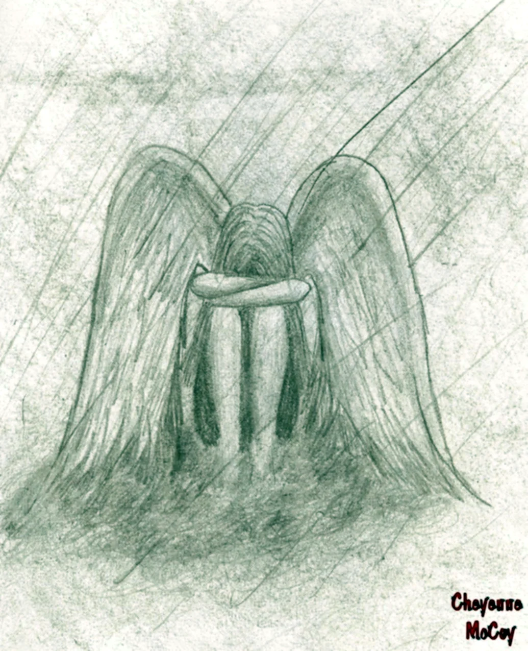 Ангел простым карандашом
