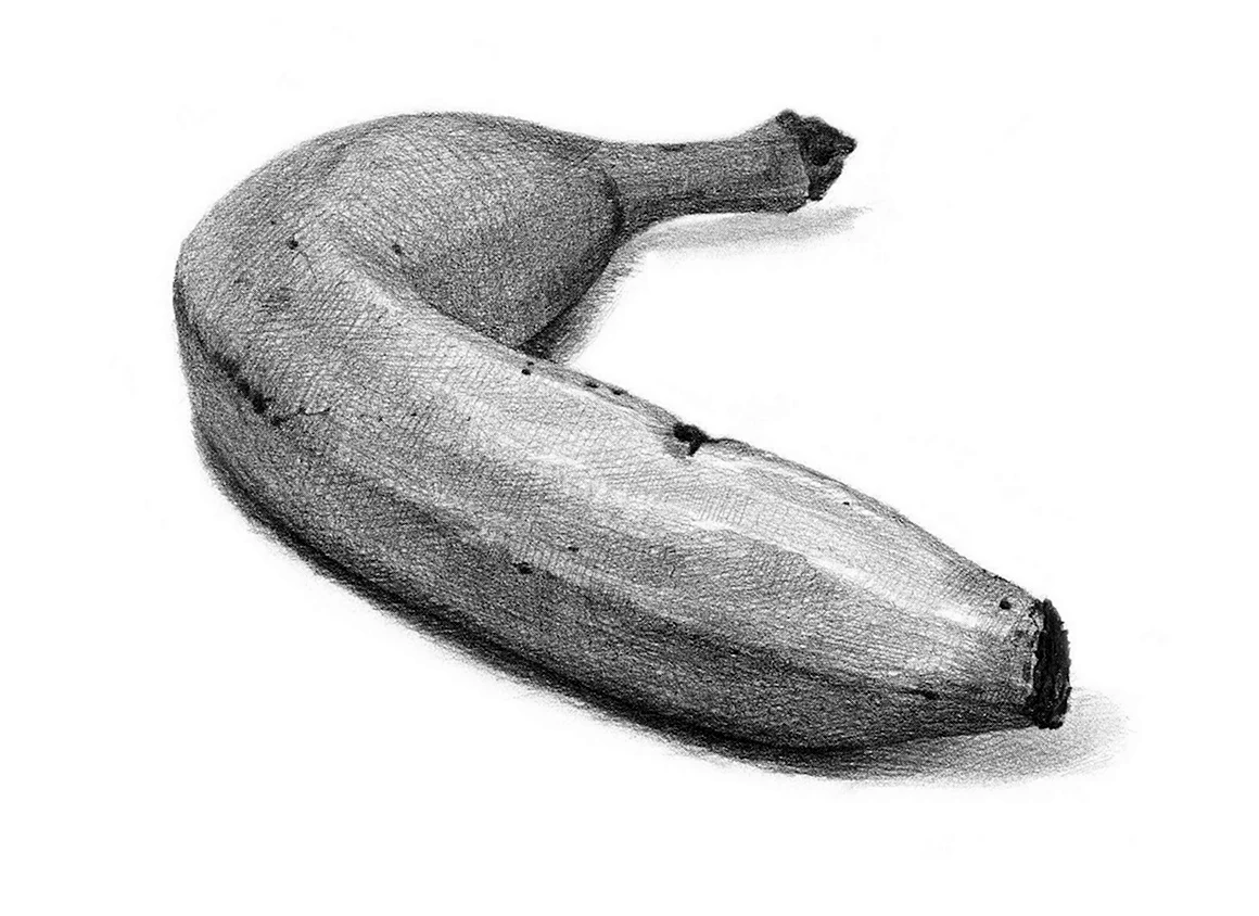 Банан карандашом