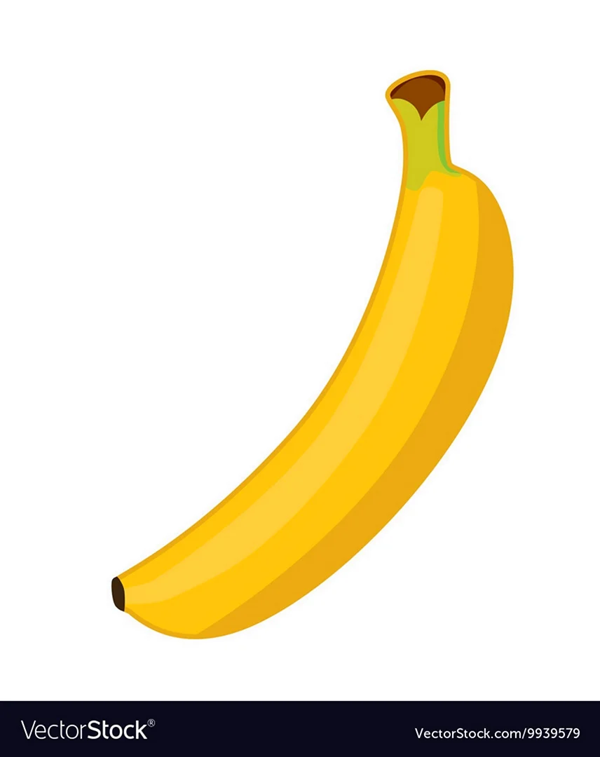 Банан контур желтый