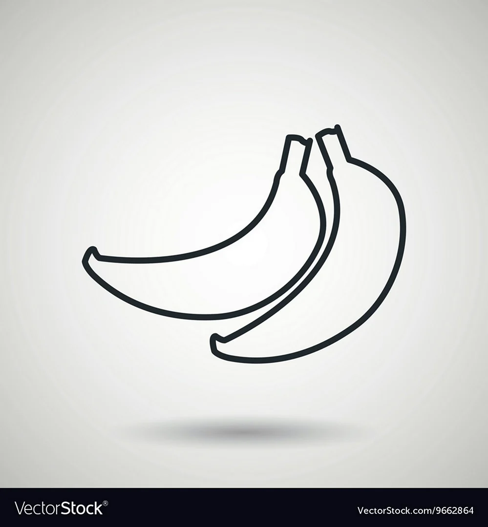 Банан ручкой рисунок