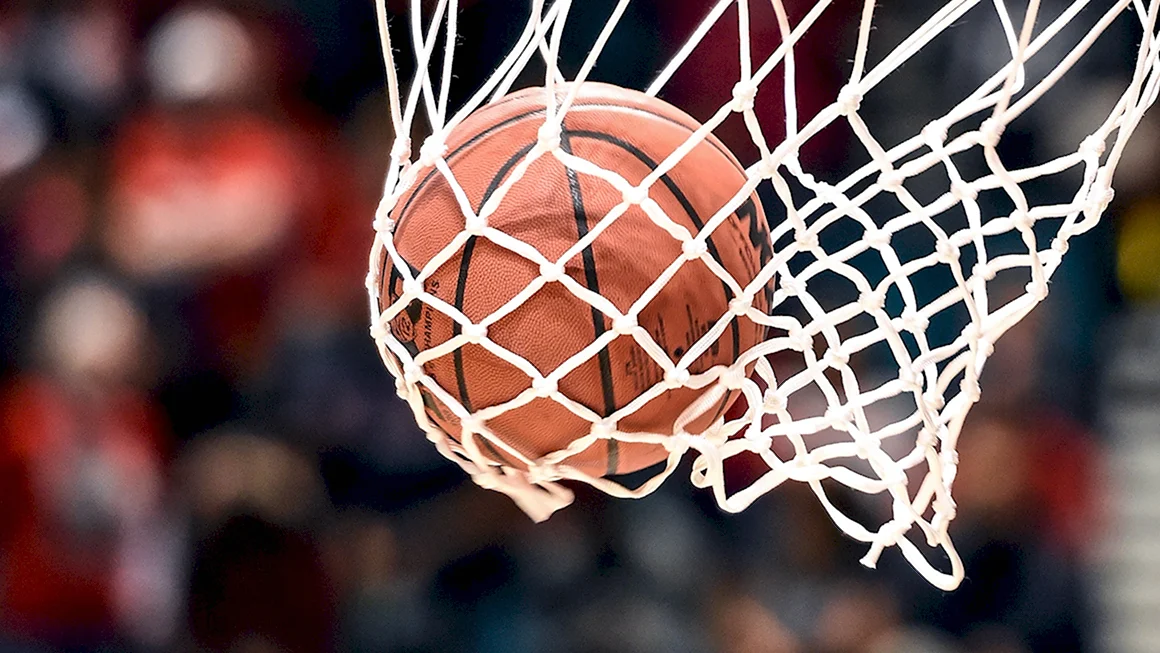 Баскетбольный мяч в сетке