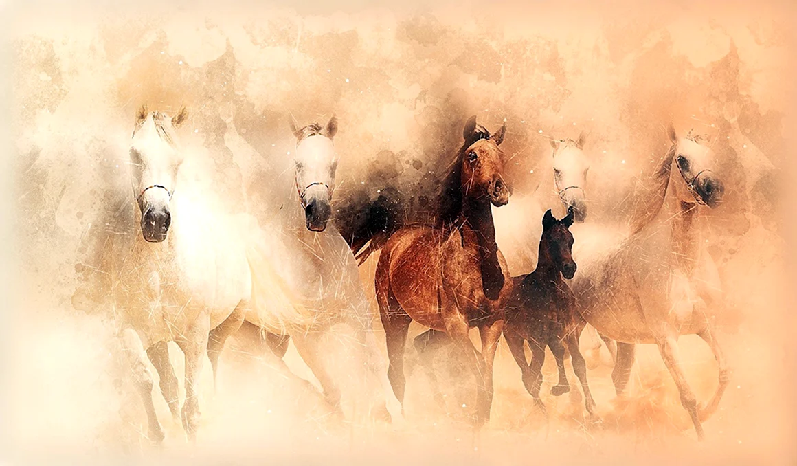 Бегущие лошади в живописи