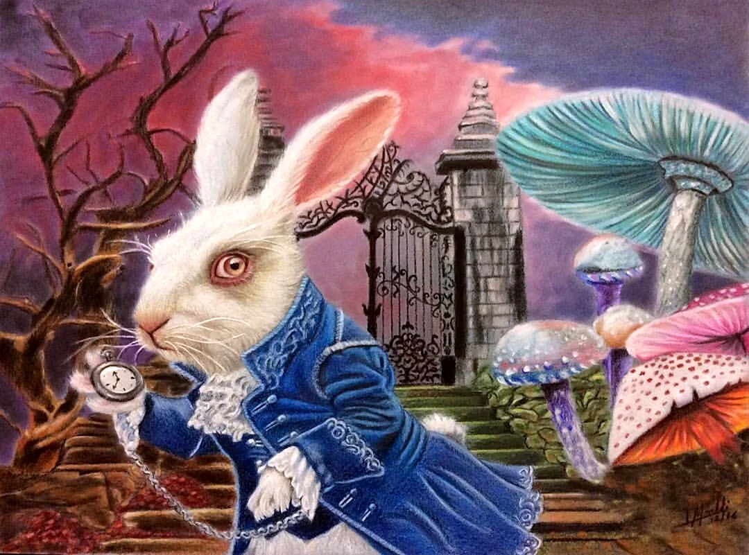 Белый кролик Алиса в стране чудес