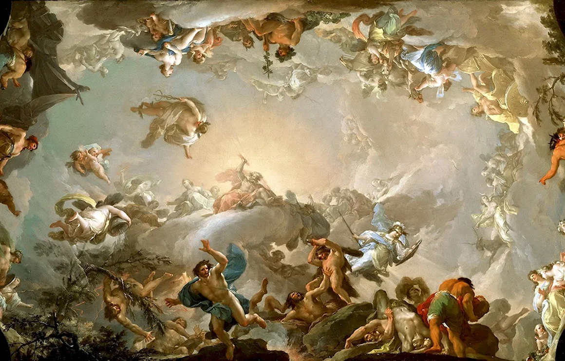 Битва богов-олимпийцев с титанами. Франсиско Байеу 1767-1768