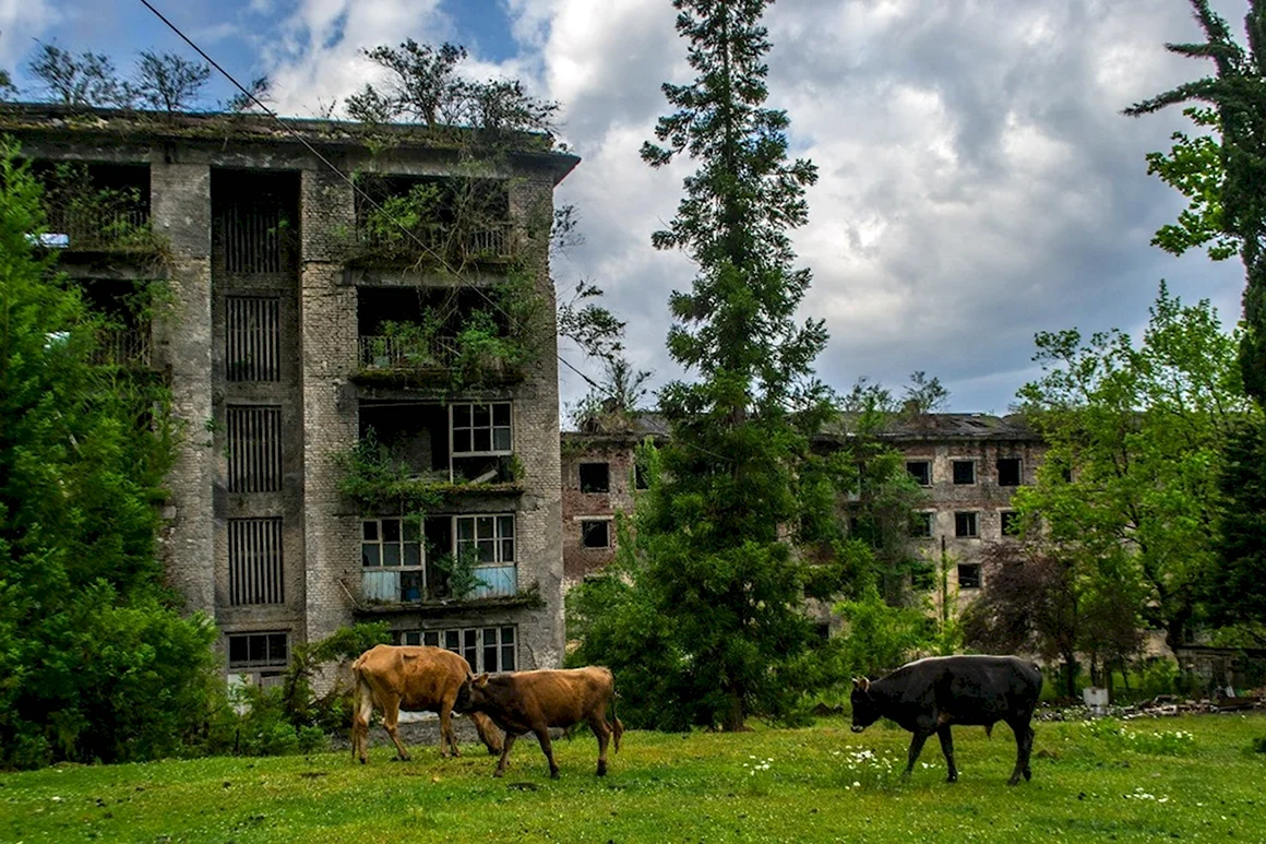 Брошенный город в Абхазии