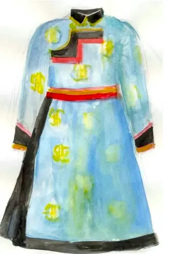 Бурятский национальный костюм дэгэл