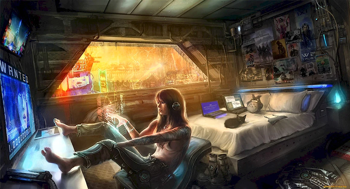 Cyberpunk 2077 комната