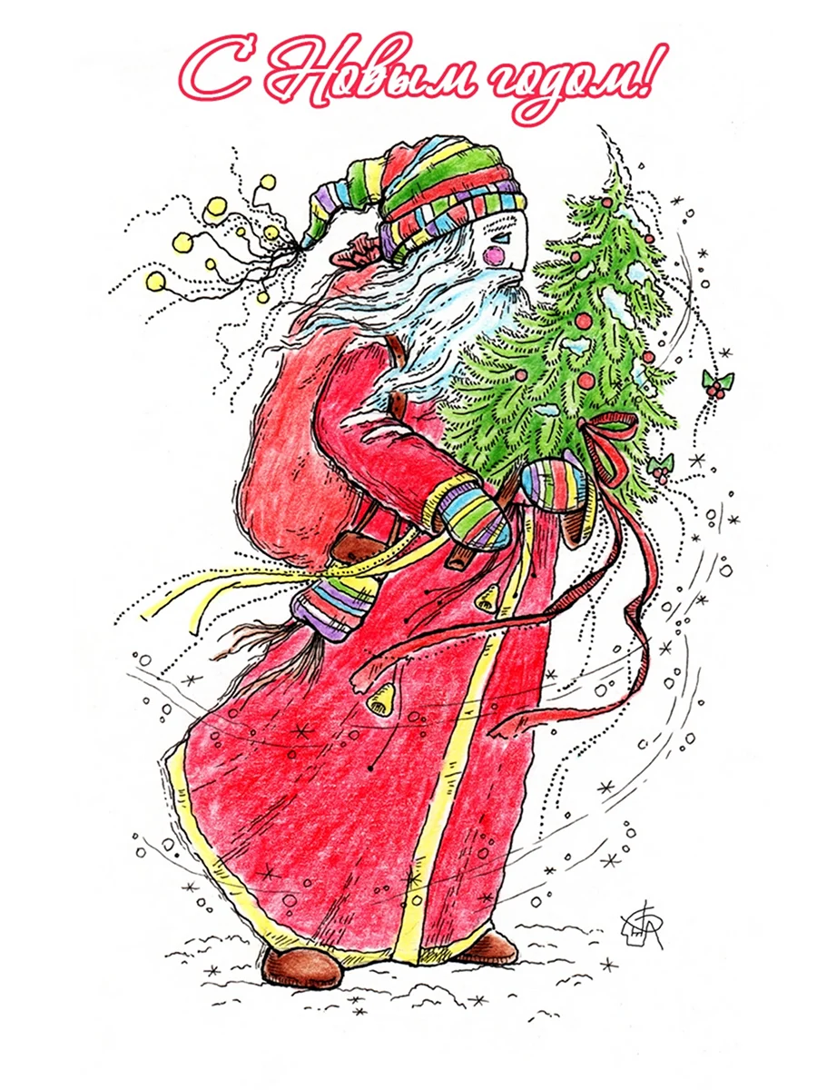 Дед Мороз иллюстрация