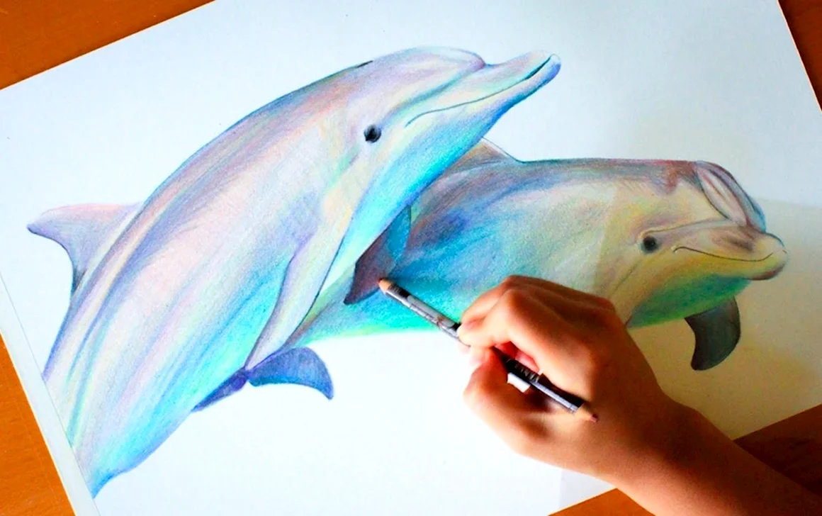 Дельфин маркерами