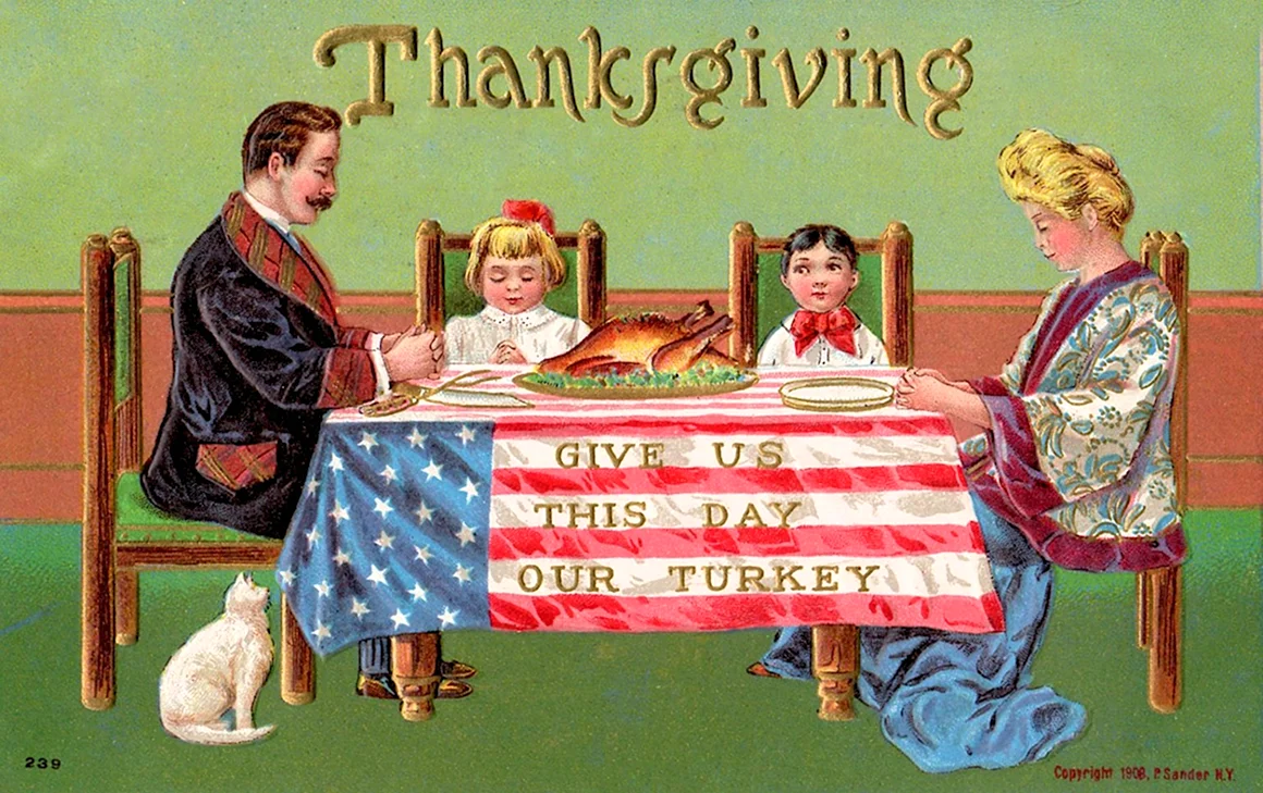 День Благодарения в США открытки на английском