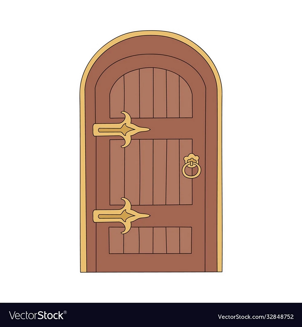 Деревянная дверь нарисованная