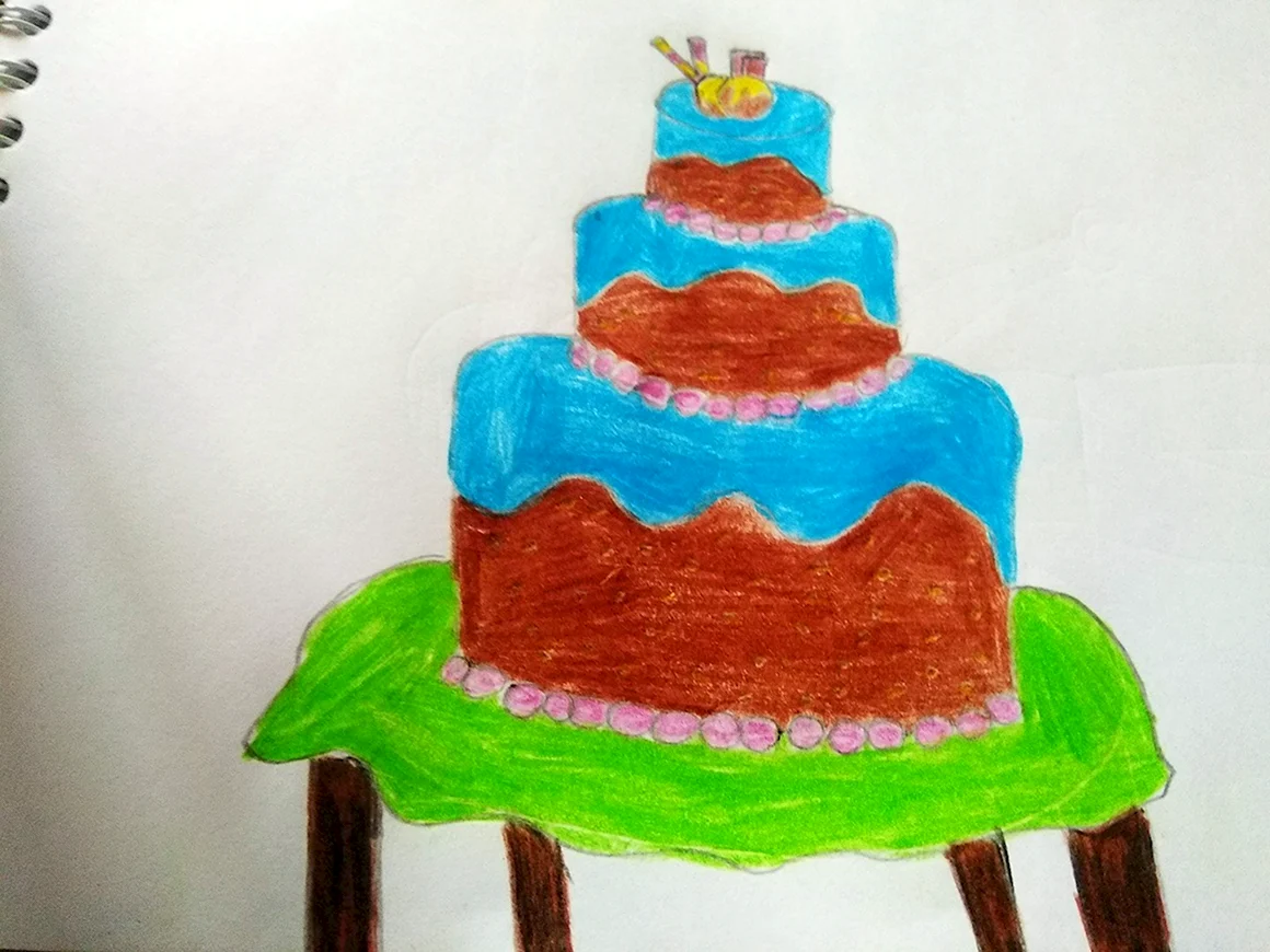 Детские рисунки торта