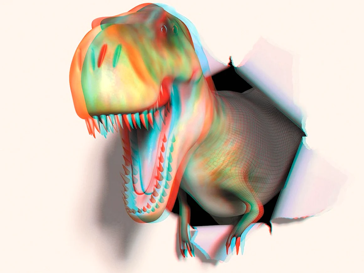 Динозавры 3д для очков