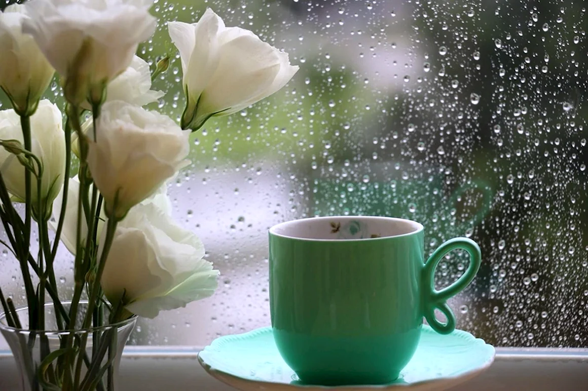 Доброе утро весенние дожди кофе