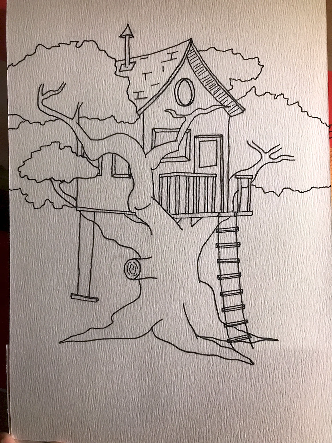 Домик на дереве эскиз