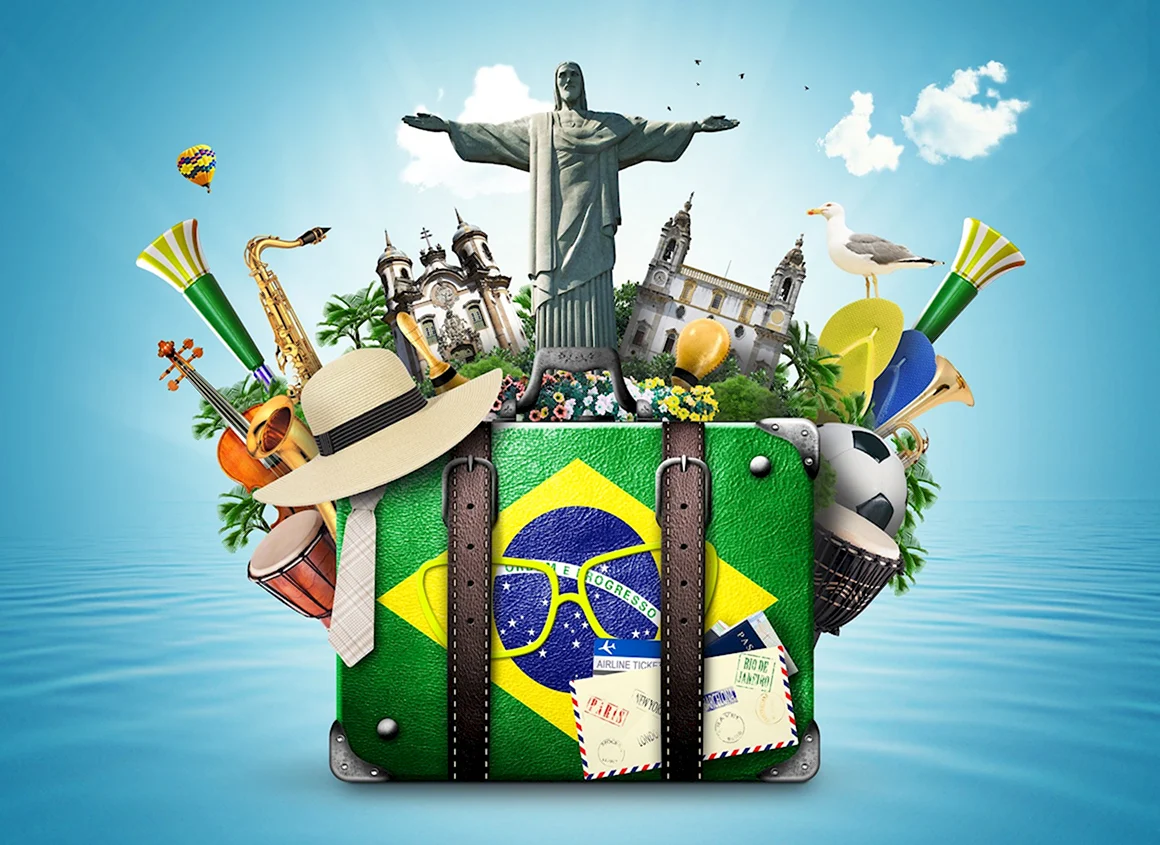 Достопримечательности Бразилии коллаж