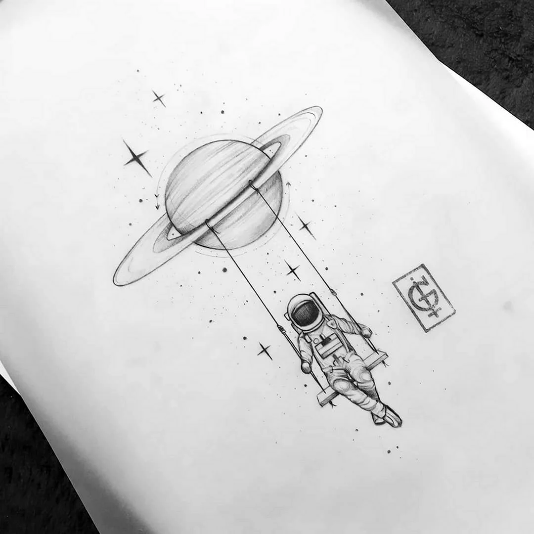 Эскизы татуировок космос