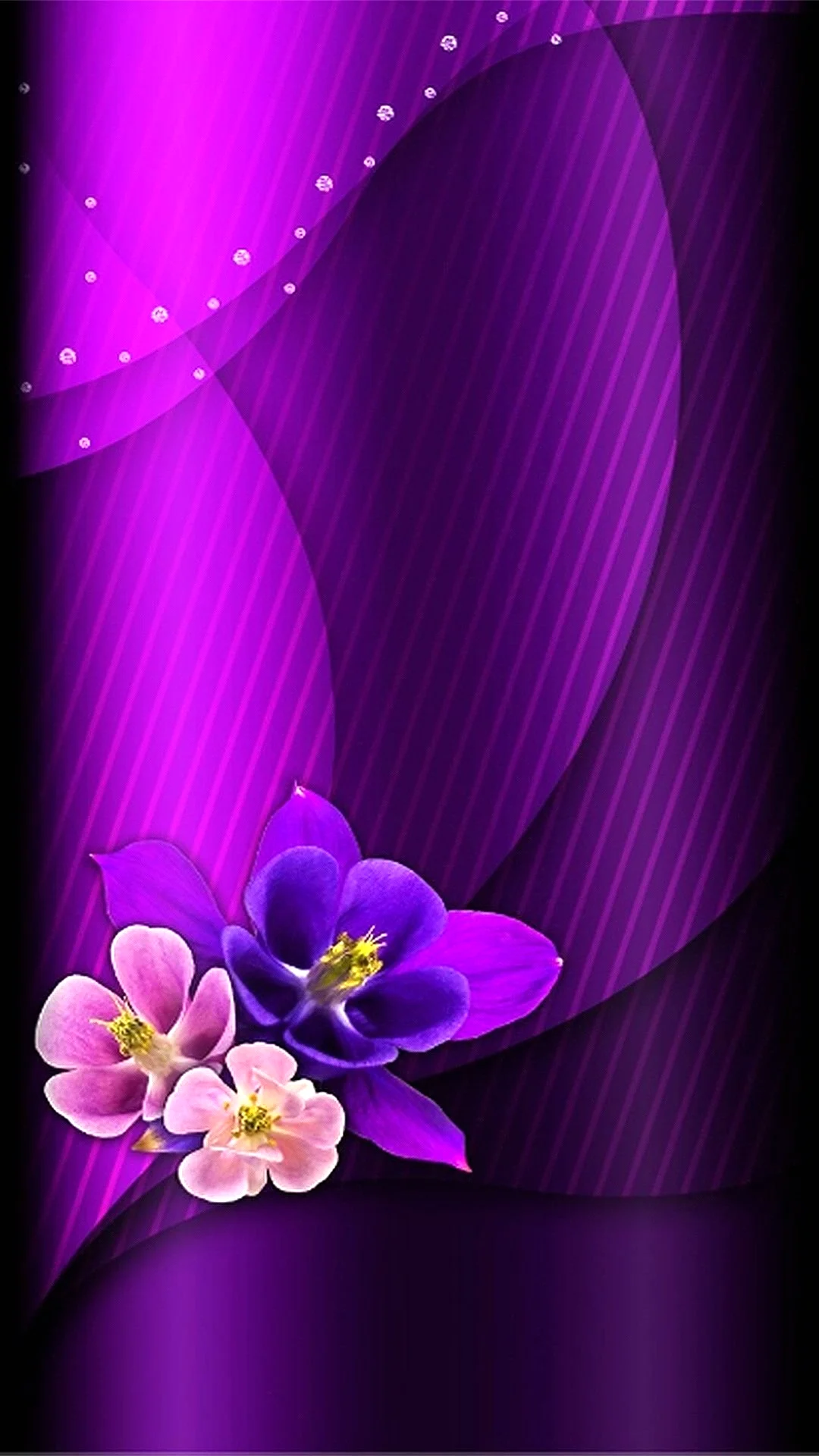 Фиолетовые обои на телефон
