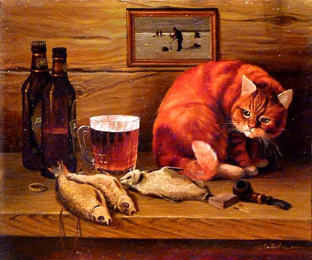 Геннадий Литвиненко художник натюрморт с котом