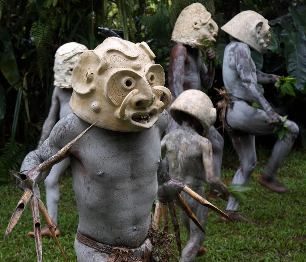 Грязевые люди Асаро Папуа-новая Гвинея