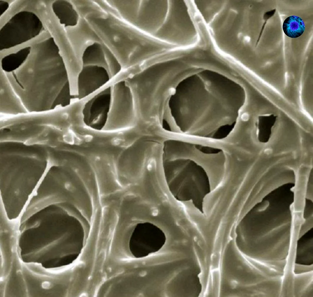 Яичная скорлупа под микроскопом