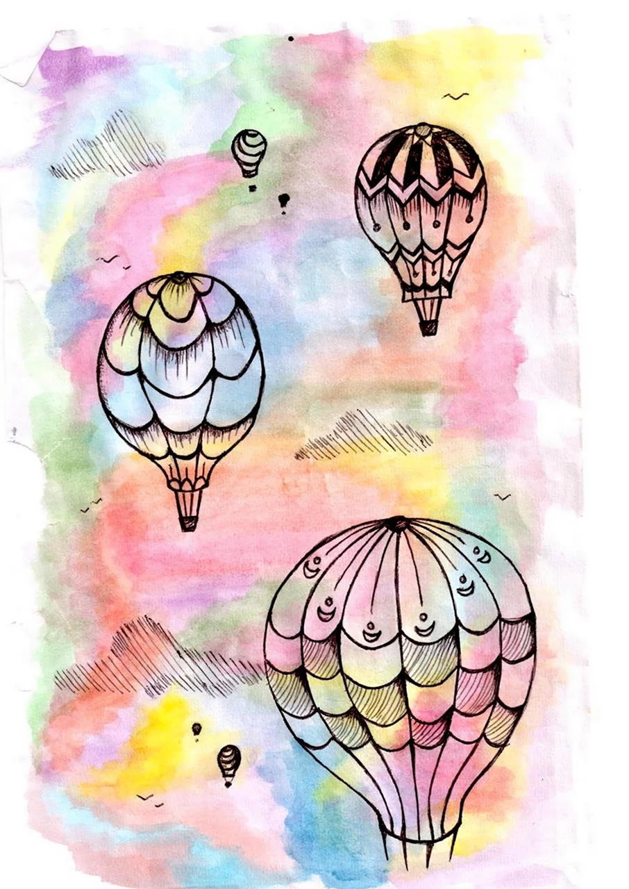 Идеи для рисунков воздушный шар