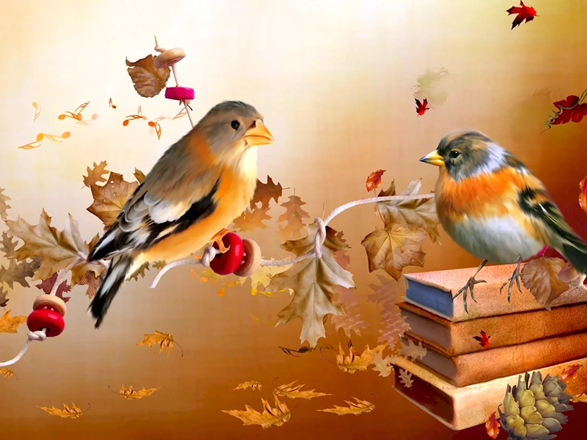 Изображение птиц в книгах