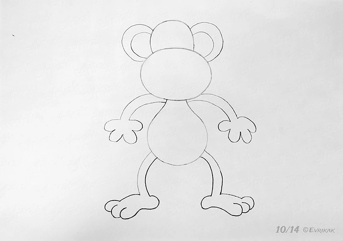 Как нарисовать обезьянку легко
