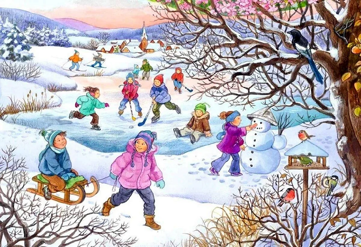 Картина м Пишванова в зимнем парке