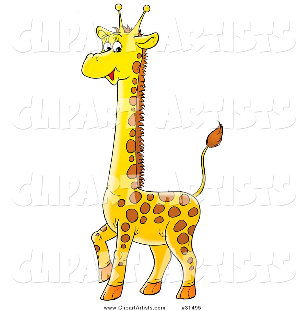 Картинка Жираф для детей в детском саду