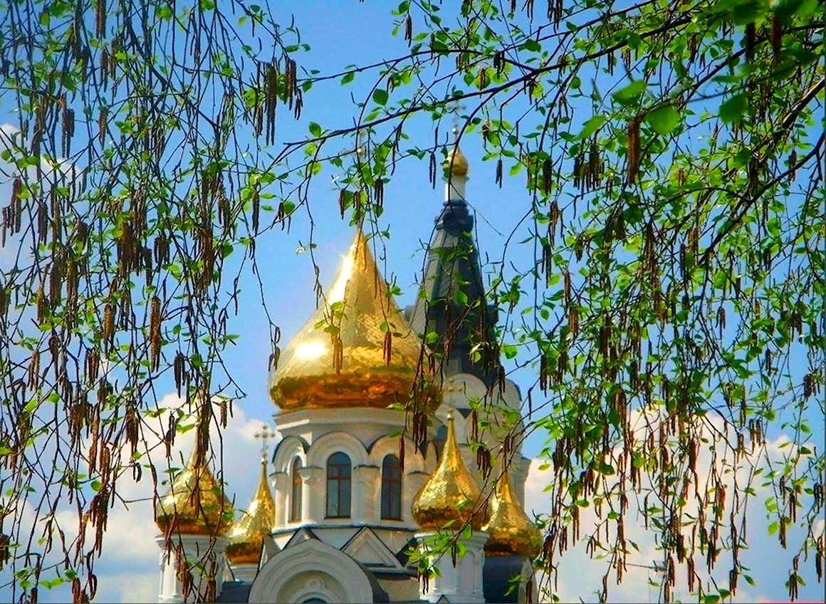 Храм в весеннем Оренбург