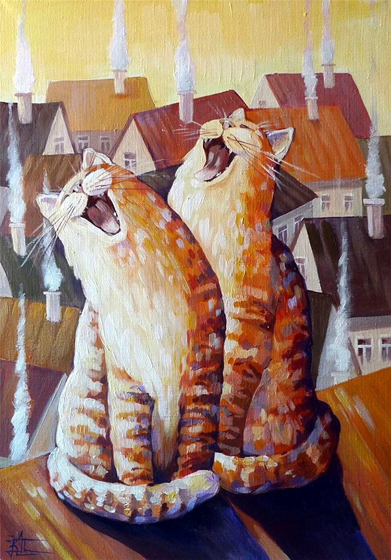 Кира Панина художник картины коты