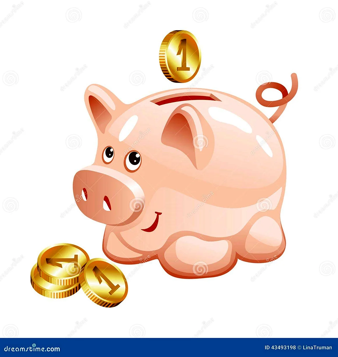 Копилка монетки свинья