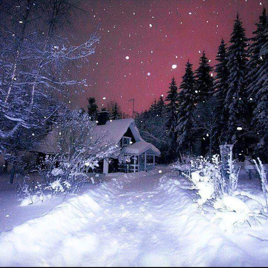 Красивая зимняя ночь