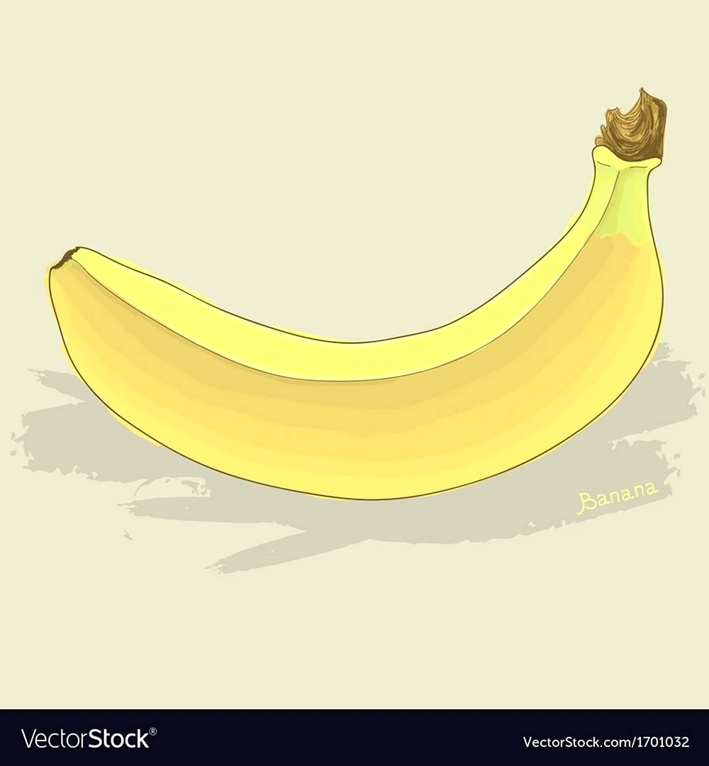 Красивый рисунок банана легкий