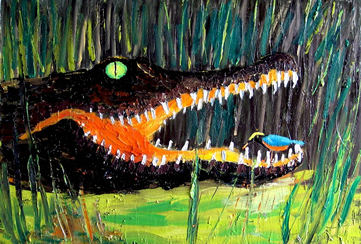 Крокодил живопись