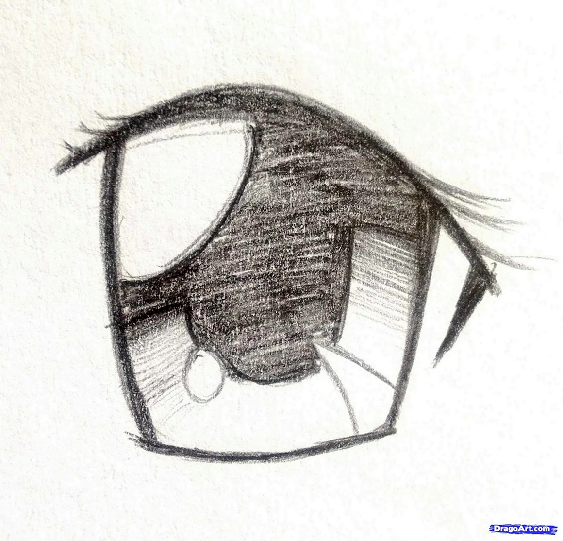 Легкий глаз для срисовки карандашом