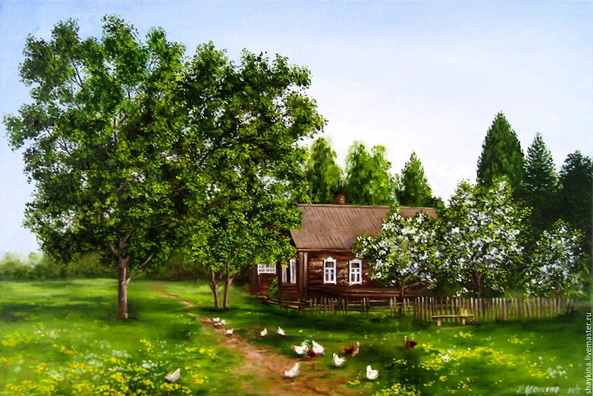 Летний деревенский пейзаж Наталья Шайкина