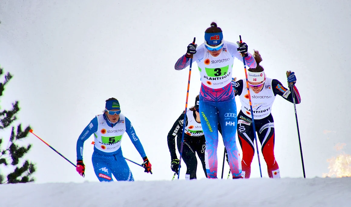 Лыжные гонки фон