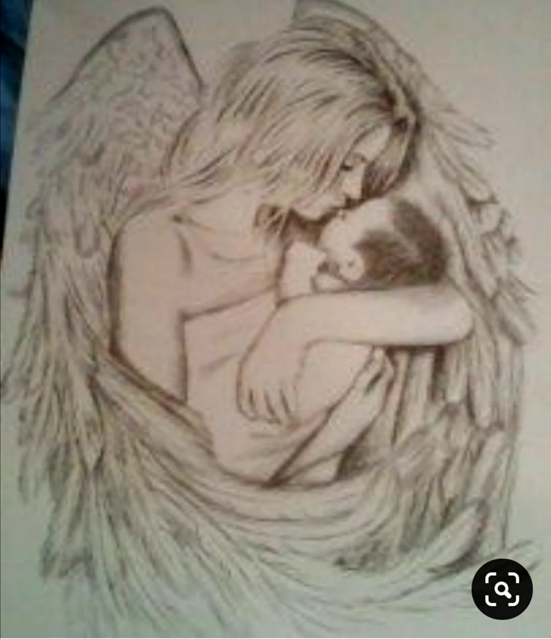 Мама ангел рисунок для детей