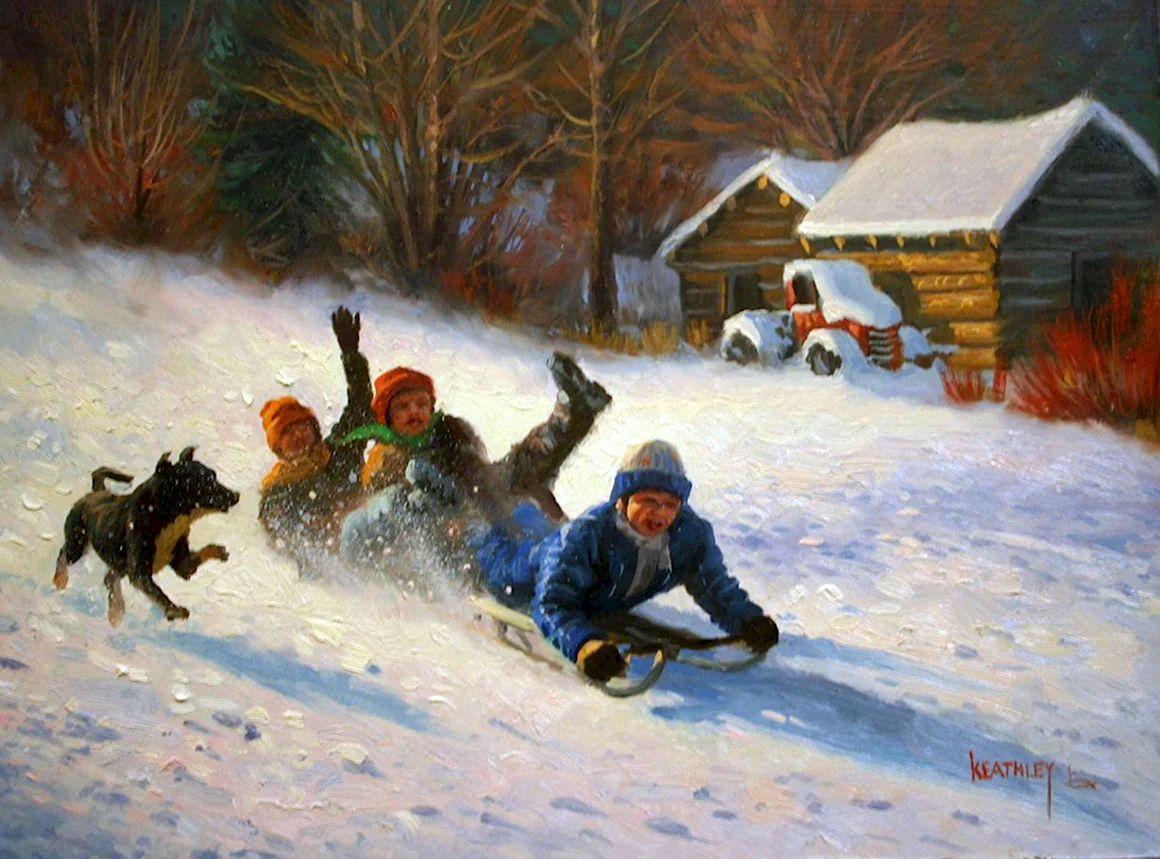 Марк Китли художник зима дети