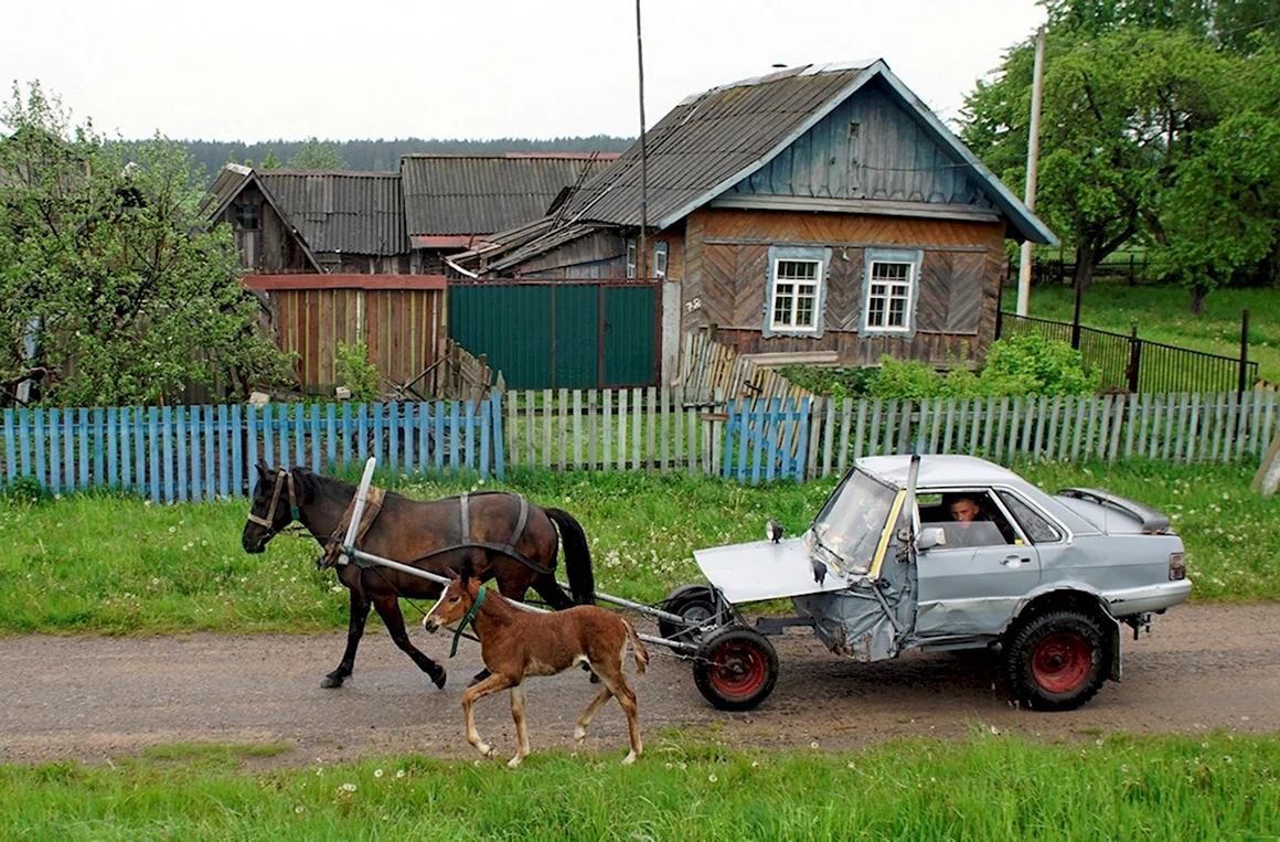 Машина в деревне
