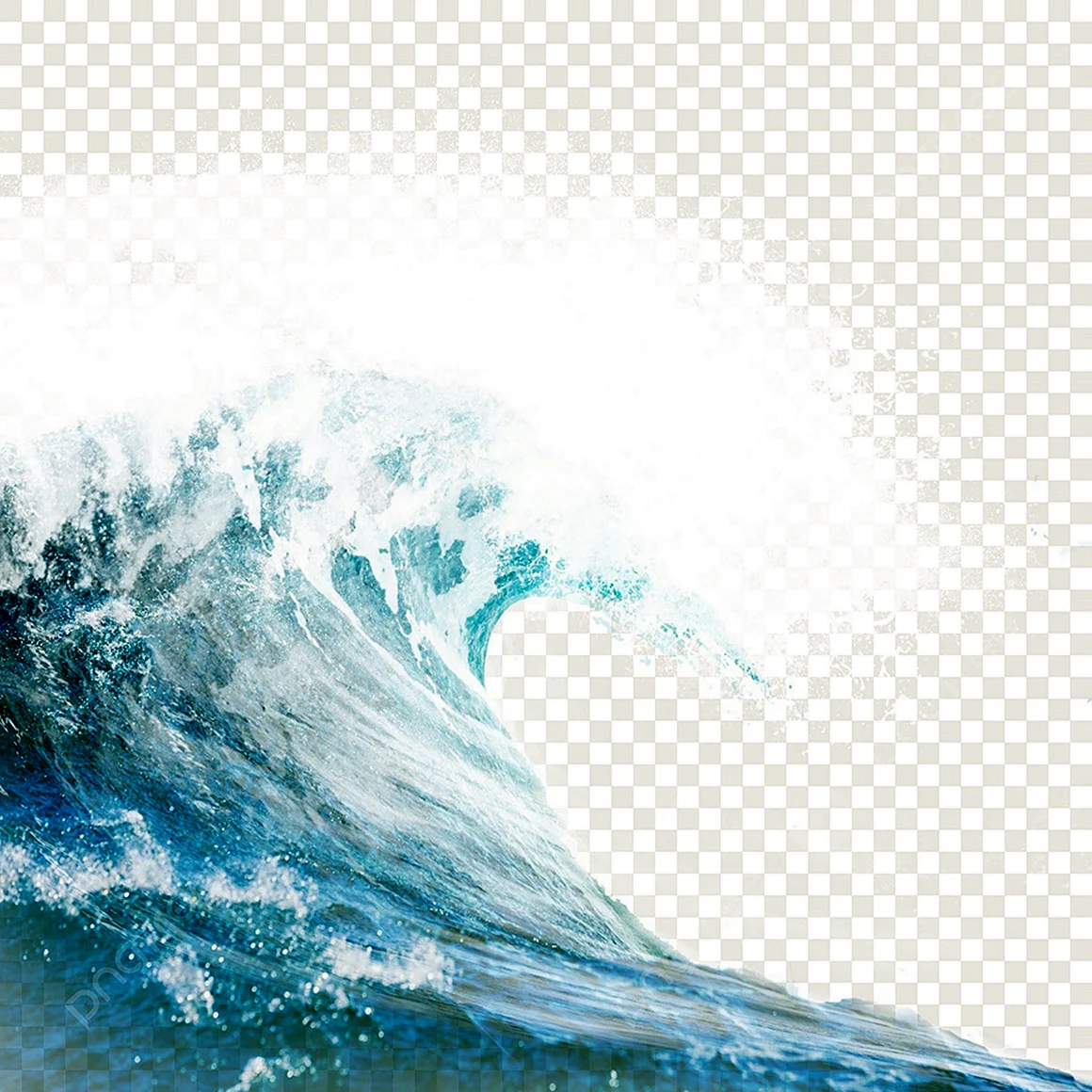 Морская волна на прозрачном фоне