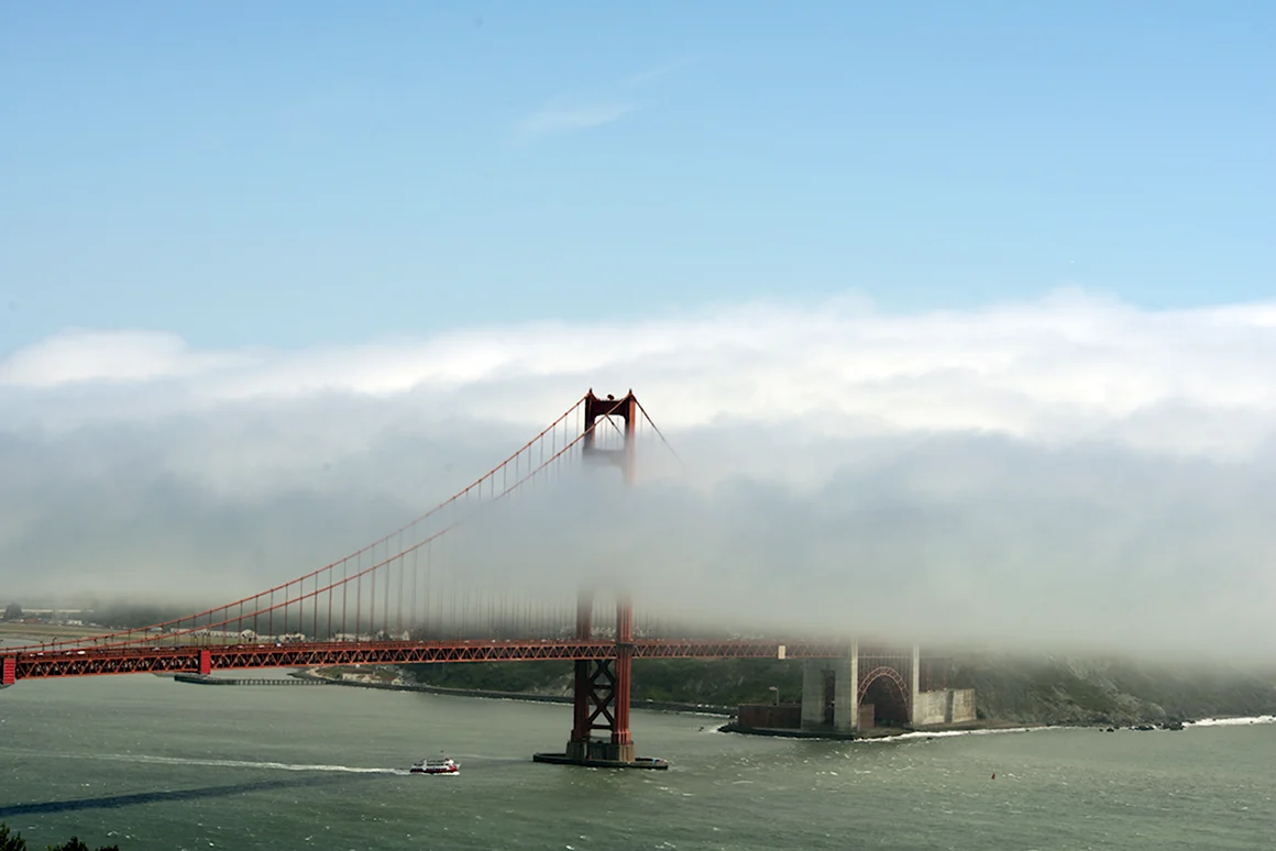 Мост золотые ворота в тумане