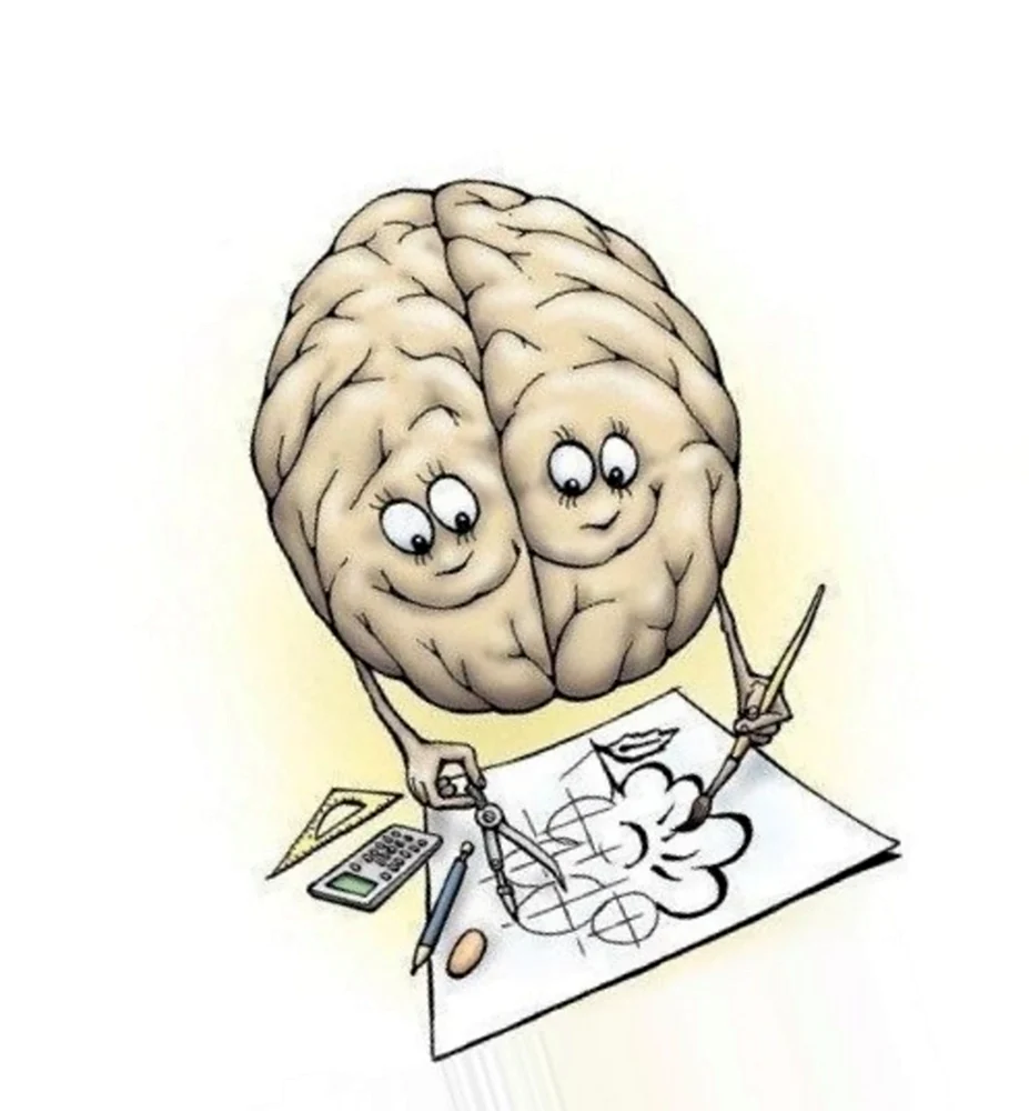 Мозг карикатура