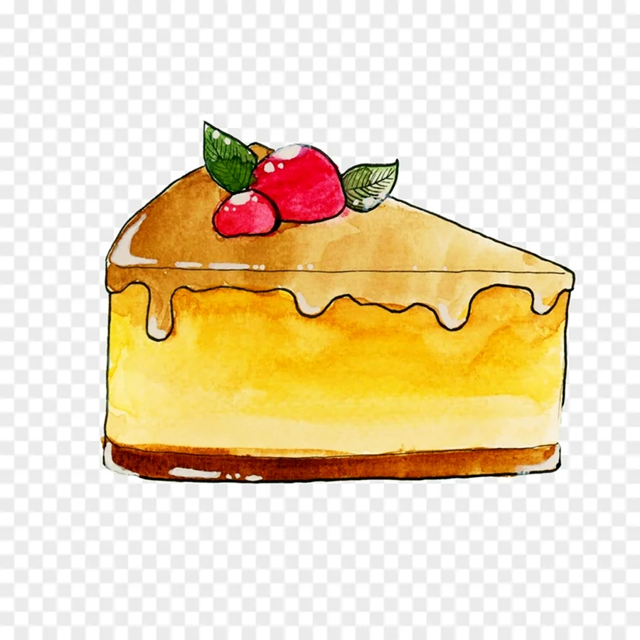 Нарисованный кусок торта