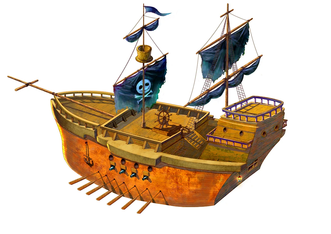 Палуба пиратского корабля клипарт
